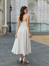 Crisscross Tie Back Lace Spliced Tie Front Tube Dress